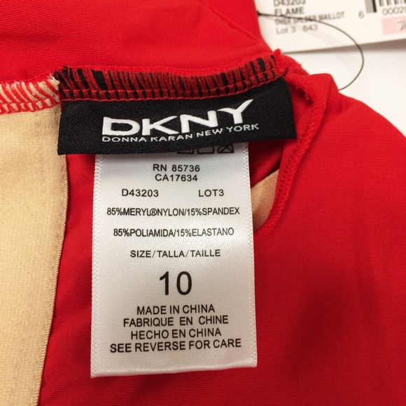 DKNY Flame Over the shoulder Swimsuit - Picture 7 of 8